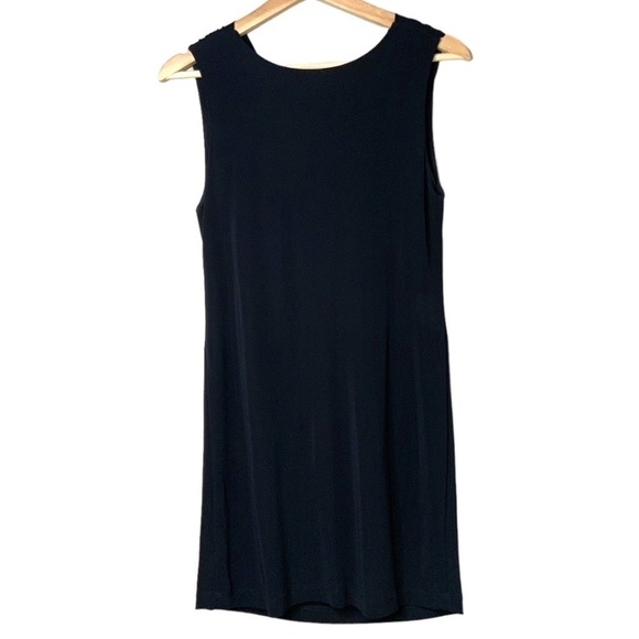 HAUTE HIPPIE 100% Rayon Jersey Knit Black Sleeveless Cowl Neck Mini Dress Sz S - Picture 4 of 11